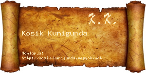 Kosik Kunigunda névjegykártya
